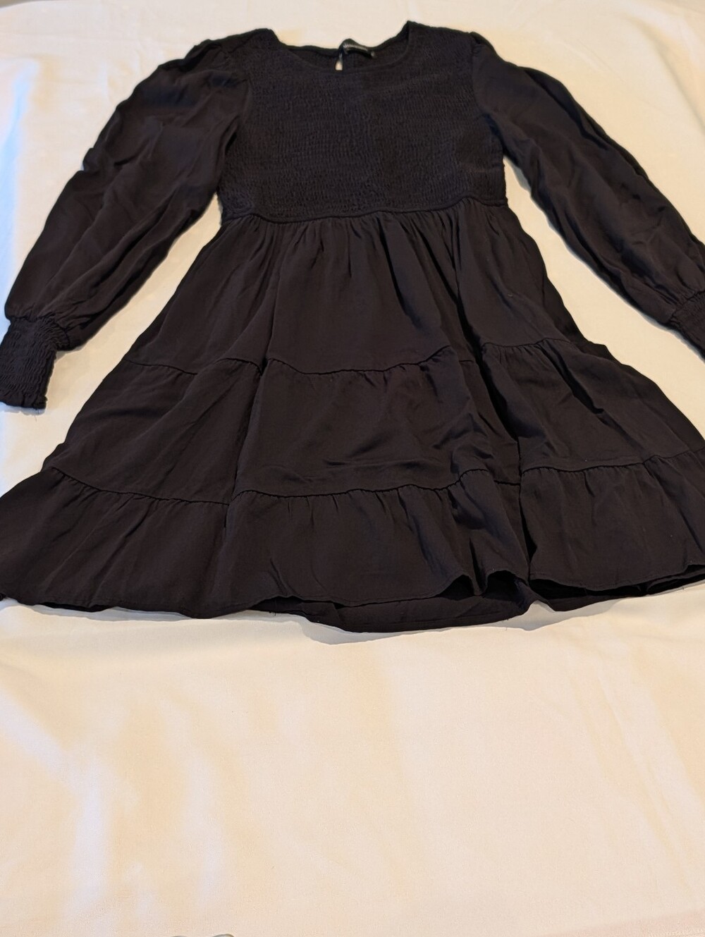 M Merokeety Women's Black Long-Sleeve Dress